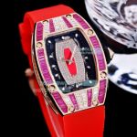 Swiss Quality Replica Richard Mille RM007 Pink Diamond Ladies Skeleton Watch